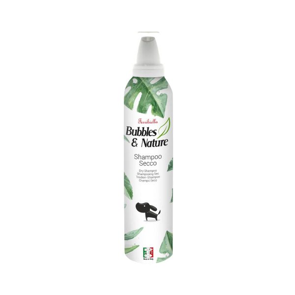 Shampoing sec mousse Ferribiella pour les chiens et les chats.