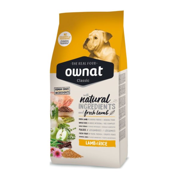 Ownat Classic Lamb & rice pour les chiens