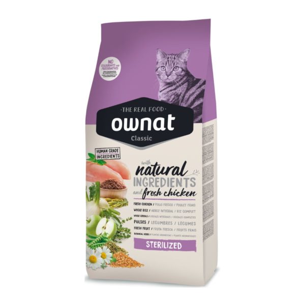 Ownat Classic Sterilized chat adulte croquettes au poulet