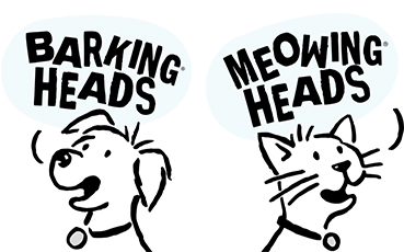 Logo Barking Meowing Heads